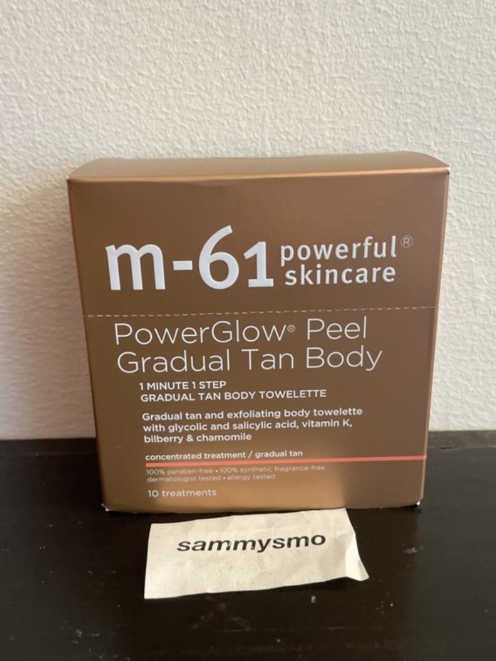 m-61 POWERGLOW PEEL Gradual Tan Body Towlette, 10 Treatments